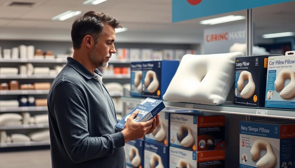 cervical pillow for neck pain relief side sleeper