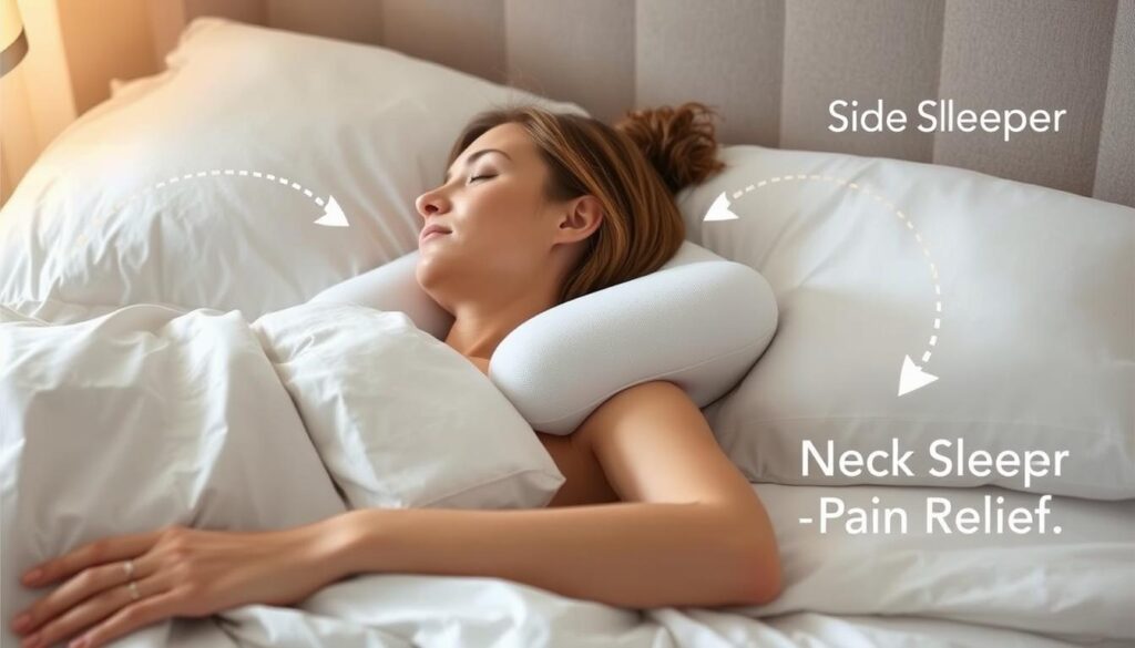cervical neck pillow for side sleeping